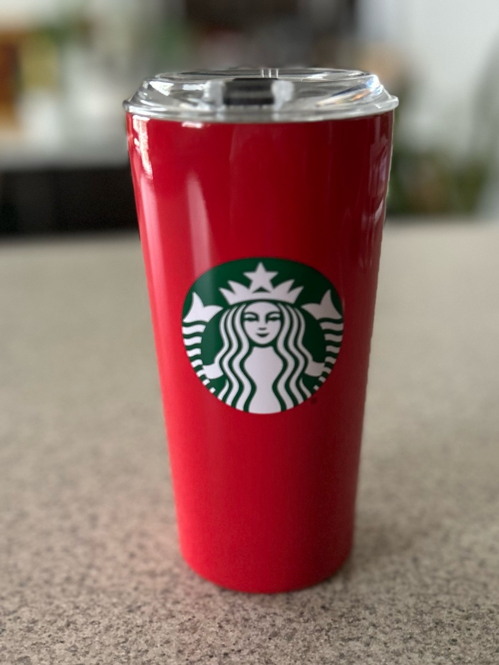 Starbucks 2020 Red Holiday Tumbler with Green Mermaid Logo